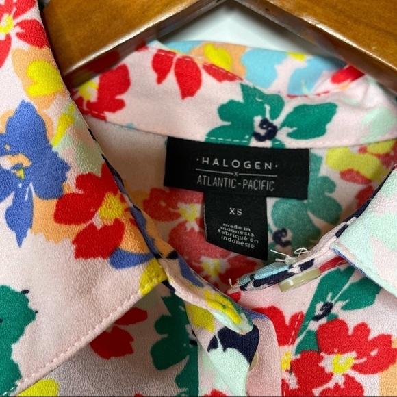 Halogen Atlantic Pacific Floral Midi Dress Xsmall - Picture 5 of 7